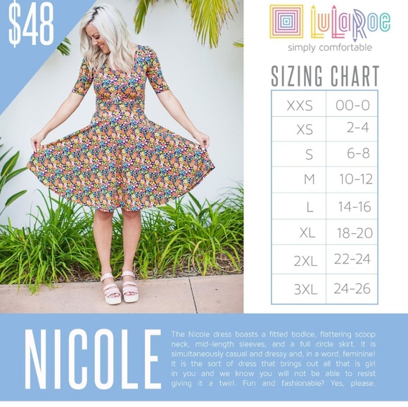 Lularoe Nicole dress - Picture 1 of 3